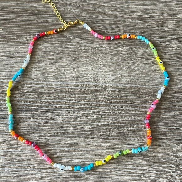 Colorful Beaded Necklace N1026 - Picture 2 of 4